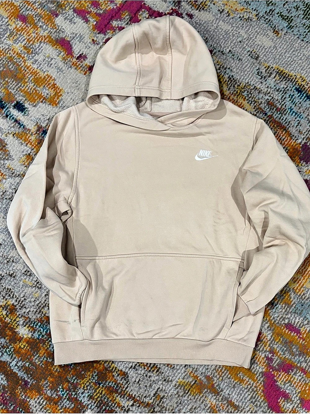 Nike youthPullover Hoodie in Cream XL